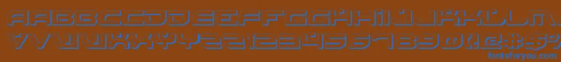 BattlefieldShadow Font – Blue Fonts on Brown Background