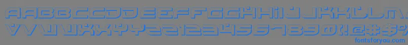 BattlefieldShadow Font – Blue Fonts on Gray Background