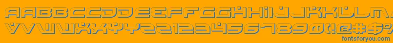 BattlefieldShadow Font – Blue Fonts on Orange Background