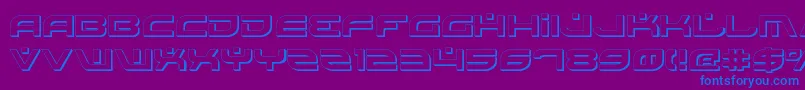 BattlefieldShadow Font – Blue Fonts on Purple Background