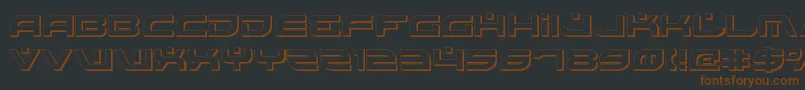 BattlefieldShadow Font – Brown Fonts on Black Background