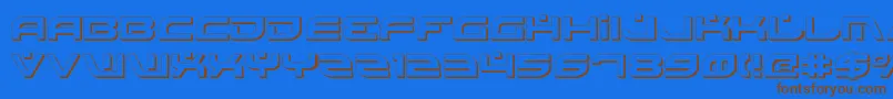 BattlefieldShadow Font – Brown Fonts on Blue Background