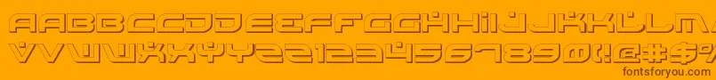 BattlefieldShadow Font – Brown Fonts on Orange Background