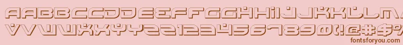 BattlefieldShadow Font – Brown Fonts on Pink Background