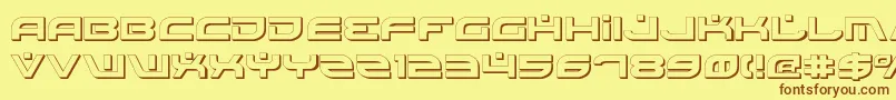 BattlefieldShadow Font – Brown Fonts on Yellow Background