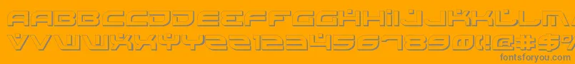 BattlefieldShadow Font – Gray Fonts on Orange Background