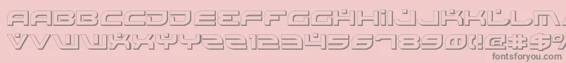 BattlefieldShadow Font – Gray Fonts on Pink Background