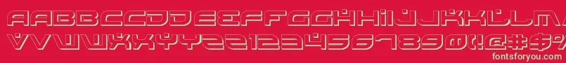 fuente BattlefieldShadow – Fuentes Verdes Sobre Fondo Rojo