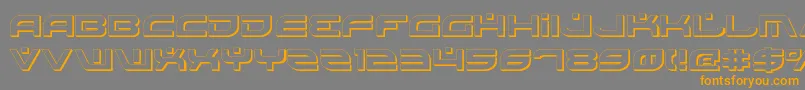 BattlefieldShadow Font – Orange Fonts on Gray Background