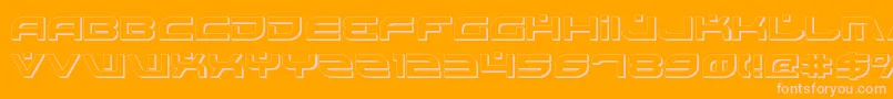 フォントBattlefieldShadow – オレンジの背景にピンクのフォント