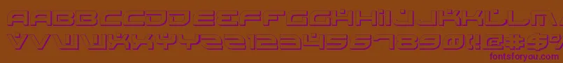 BattlefieldShadow Font – Purple Fonts on Brown Background