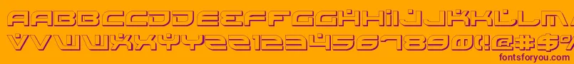 BattlefieldShadow Font – Purple Fonts on Orange Background