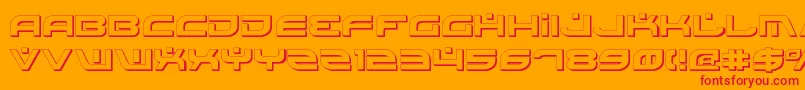 BattlefieldShadow Font – Red Fonts on Orange Background