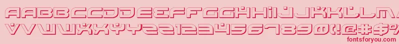 BattlefieldShadow Font – Red Fonts on Pink Background