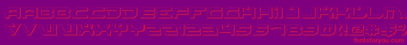 BattlefieldShadow Font – Red Fonts on Purple Background