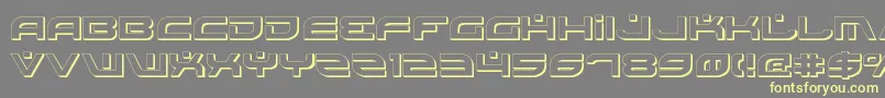 BattlefieldShadow Font – Yellow Fonts on Gray Background