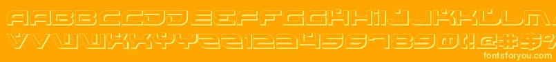 BattlefieldShadow Font – Yellow Fonts on Orange Background