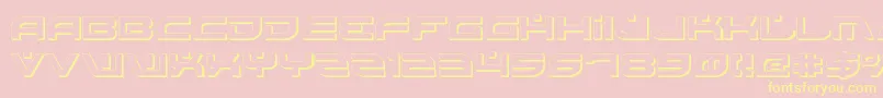 BattlefieldShadow Font – Yellow Fonts on Pink Background