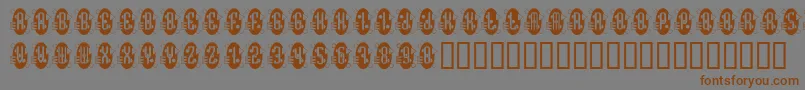 Decorette Font – Brown Fonts on Gray Background