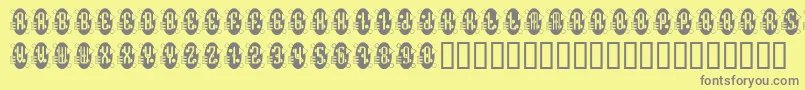 Decorette Font – Gray Fonts on Yellow Background
