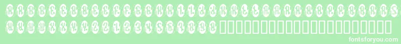 fuente Decorette – Fuentes Blancas Sobre Fondo Verde