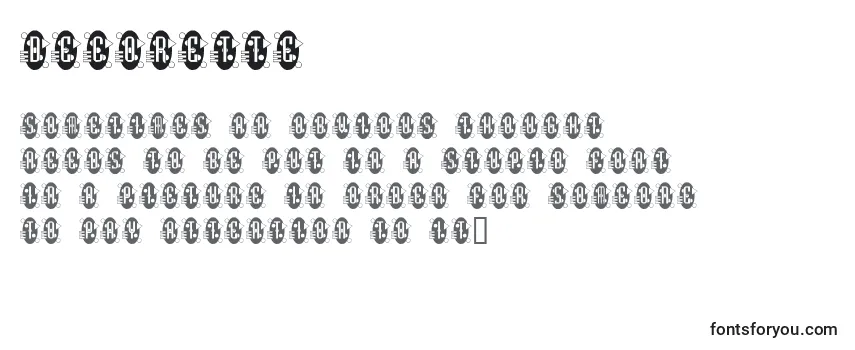Обзор шрифта Decorette