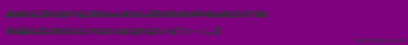 Blitzstrikelaserital Font – Black Fonts on Purple Background