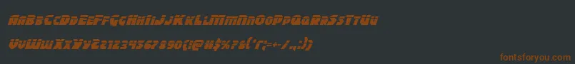 Blitzstrikelaserital Font – Brown Fonts on Black Background