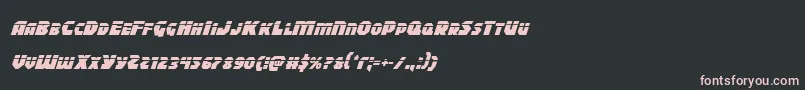 フォントBlitzstrikelaserital – 黒い背景にピンクのフォント