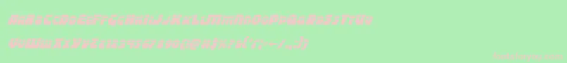 Blitzstrikelaserital Font – Pink Fonts on Green Background