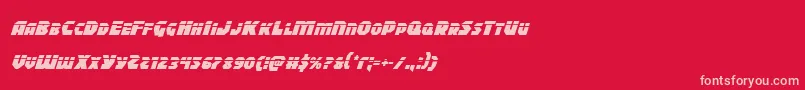Blitzstrikelaserital Font – Pink Fonts on Red Background