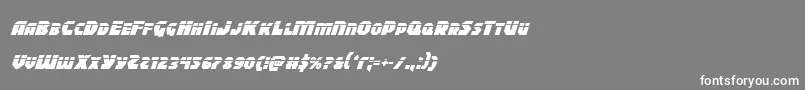 Blitzstrikelaserital Font – White Fonts on Gray Background