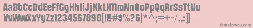 StructiawarRegular Font – Gray Fonts on Pink Background