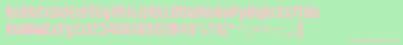 StructiawarRegular Font – Pink Fonts on Green Background