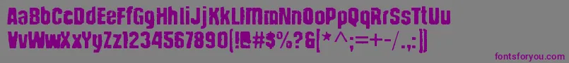 Шрифт StructiawarRegular – фиолетовые шрифты на сером фоне