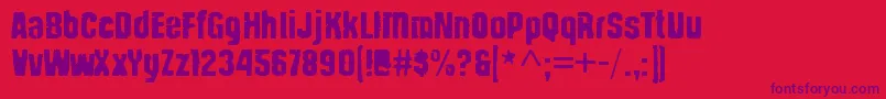 StructiawarRegular Font – Purple Fonts on Red Background