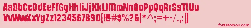 StructiawarRegular Font – Red Fonts on Pink Background