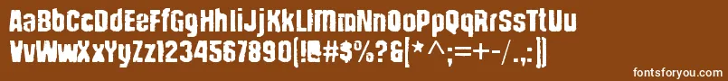 StructiawarRegular Font – White Fonts on Brown Background