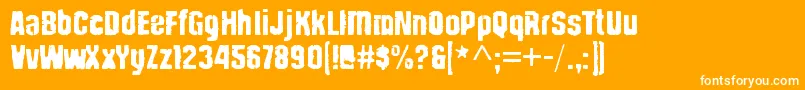 StructiawarRegular Font – White Fonts on Orange Background