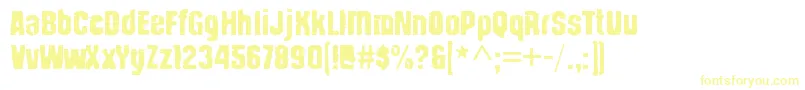 StructiawarRegular Font – Yellow Fonts on White Background