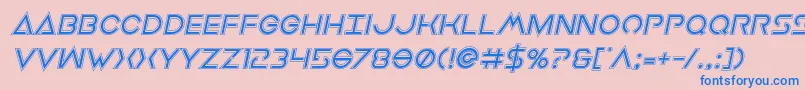 Earthorbiteracadital Font – Blue Fonts on Pink Background