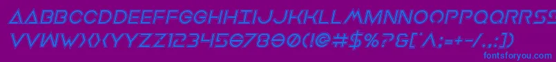 Earthorbiteracadital Font – Blue Fonts on Purple Background