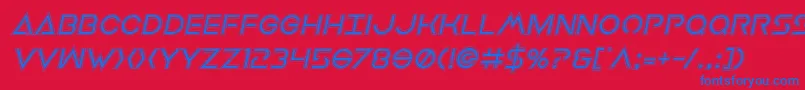 Earthorbiteracadital Font – Blue Fonts on Red Background