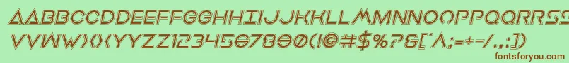 Earthorbiteracadital Font – Brown Fonts on Green Background