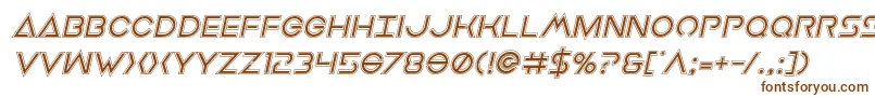 Шрифт Earthorbiteracadital – коричневые шрифты на белом фоне