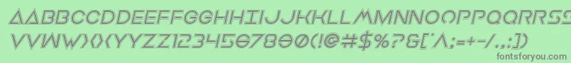 Earthorbiteracadital Font – Gray Fonts on Green Background