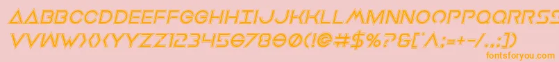 Earthorbiteracadital Font – Orange Fonts on Pink Background