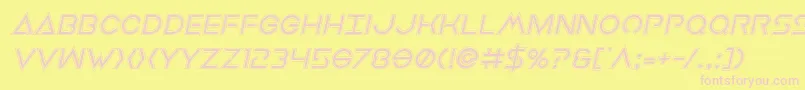 Earthorbiteracadital Font – Pink Fonts on Yellow Background