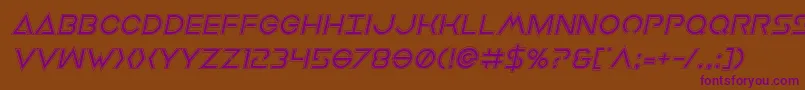 Earthorbiteracadital Font – Purple Fonts on Brown Background