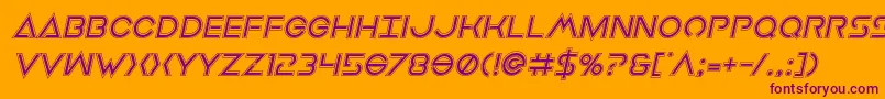 Earthorbiteracadital Font – Purple Fonts on Orange Background